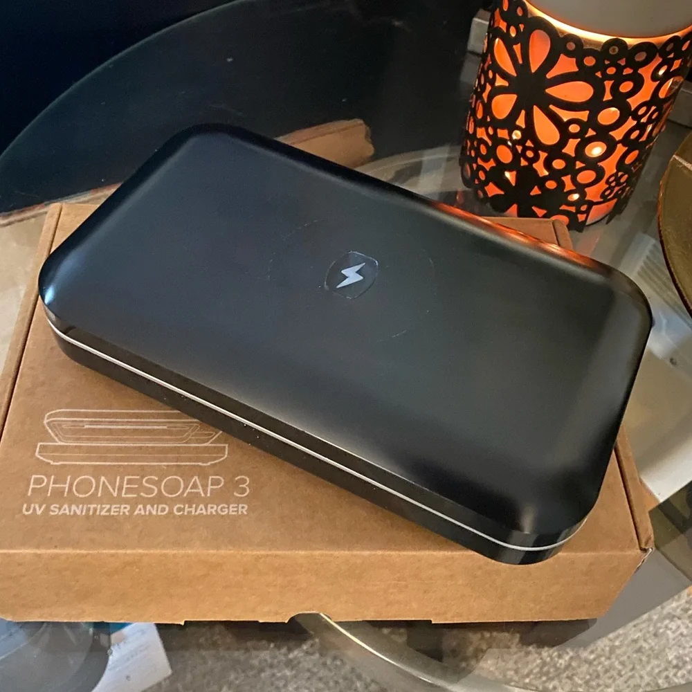 PhoneSoap 3 UV-C Phone Sanitizer + Charger Black | Kills 99.99% Germs Dual Ports